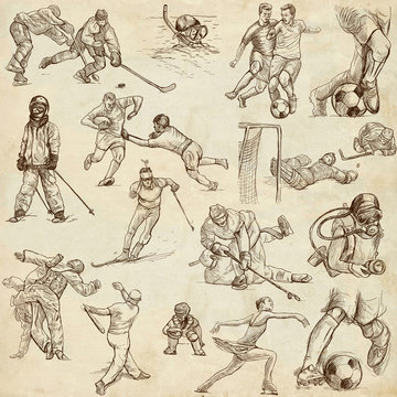 Sport - Collection of an Hand Drawn Illustrations
