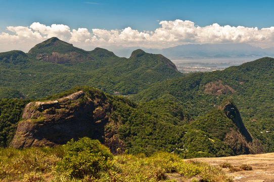 Beautiful Tijuca Forest Mountains in Rio de Janeiro