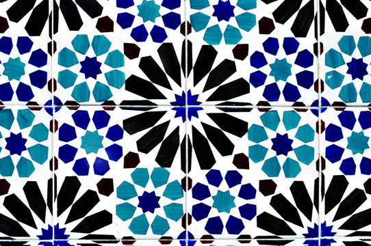 Old Portuguese Ceramic Tiles Background