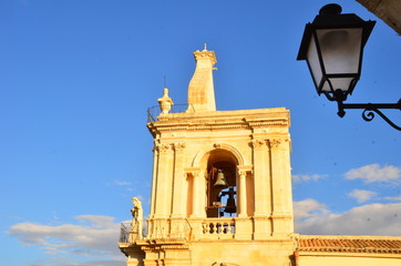 st. Paul basilica bell tower, Palazzolo Acreide, Sicily