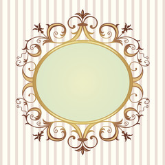 Golden floral frame