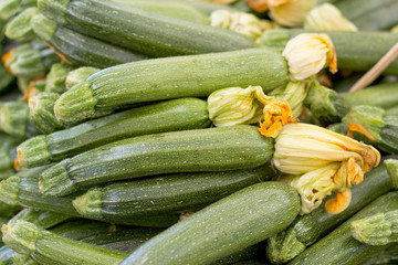 Zucchini with flowers