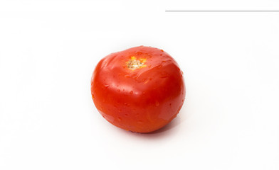 Over ripe red tomato isolated