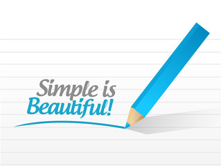 simple is beautiful message illustration
