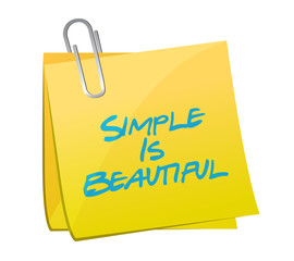 simple is beautiful post message