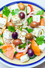 Traditional Greek village salad