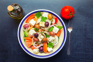 Traditional Greek village salad