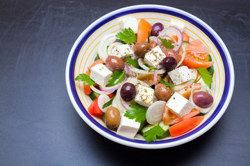 Traditional Greek village salad