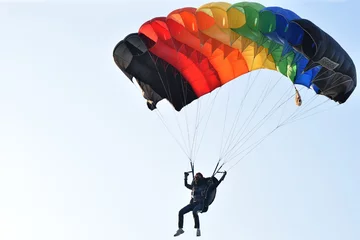 Poster parachute before landing © pichitchai