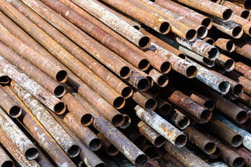 Rusted metal pipe