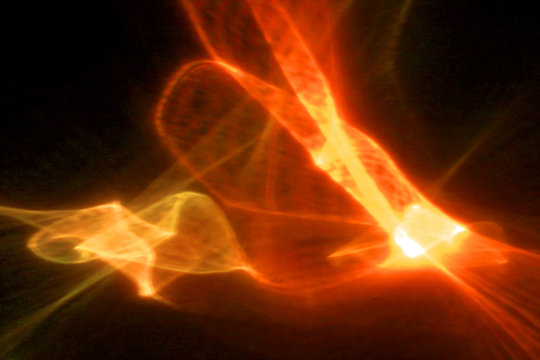 Abstract Experimental Bent Light gold,orange