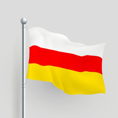 3d vector the Republic of South Ossetia flag