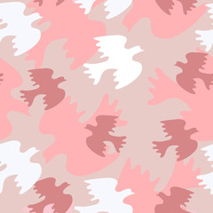 Seamless wedding pattern with sweethearts