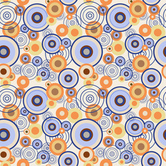 Abstract seamless pattern with concentric circles - 65615964