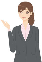 紹介する女性