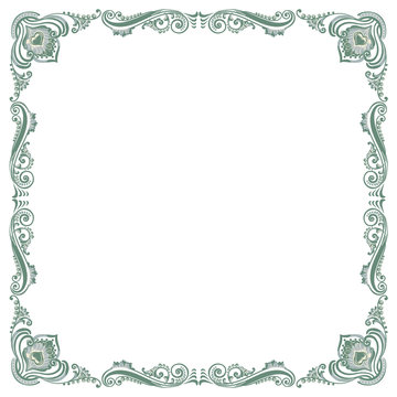 Floral Fancy Vintage Pattern Frame