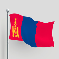 3d vector Mongolia flag