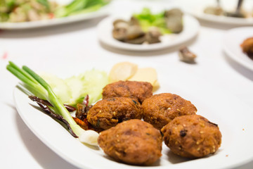 Thai  deep fried spicy minced pork