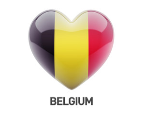 Belgium Flag Heart Icon