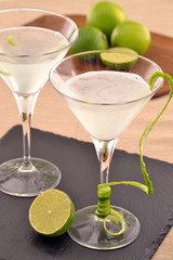 Cocteles de limón.bebida alcohólica.
