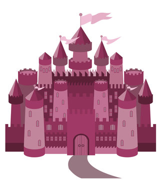 Fairy Tale magic castle, vector illustration