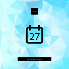Abstract vector light blue polygonal background.