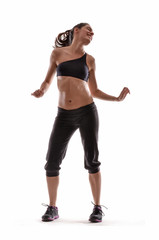 Mujer bailando danzando,entrenando.