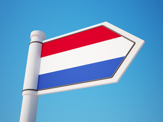 Netherlands Flag Sign