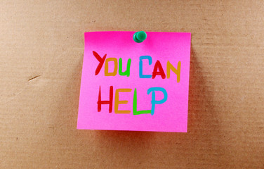 You Can Help Concept