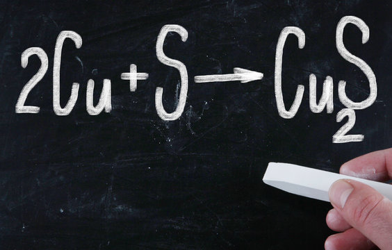 chemical formula on blackboard