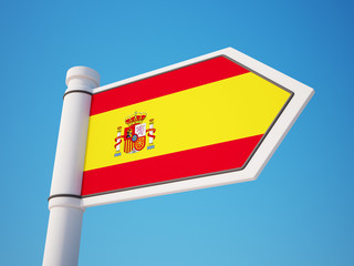 Spain Flag Sign