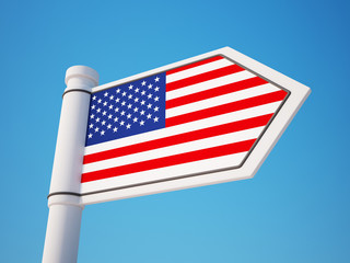 United States Flag Sign