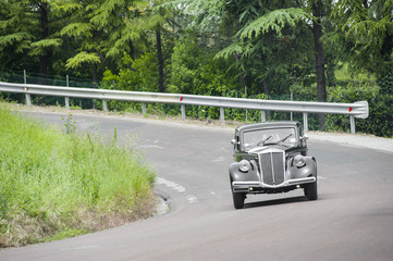 Vintage car in the hills