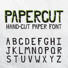 Papercut Hand-Cut Paper Font