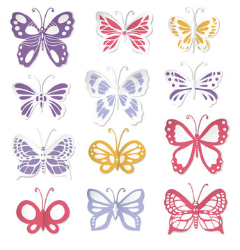 Set of 12 paper butterflies