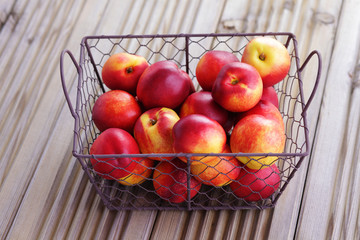 basket of nectarines
