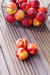 basket of nectarines