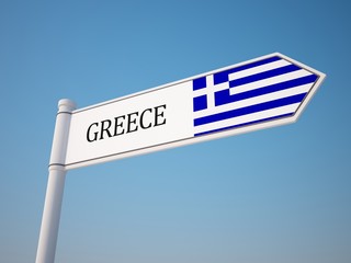 Greece Flag Sign