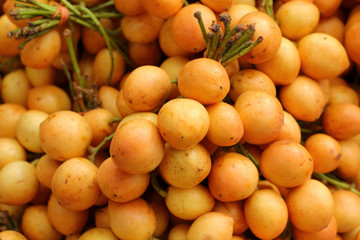 ripe longkong in the market