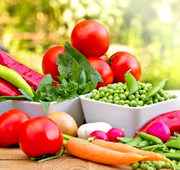 Fresh organic vegetables