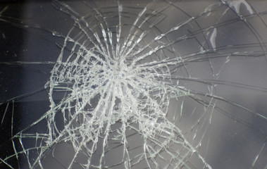Broken glass in car