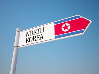 North Korea Flag Sign
