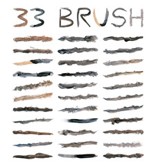 set 36 dirty brushes black