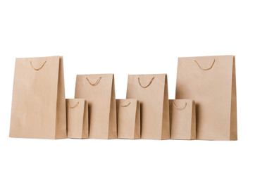 Obraz premium Shopping bags isolated on the white