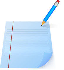 Pencil With Blank Note