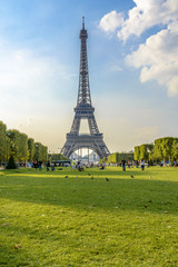 Eiffel Tower view from Champ de Mars