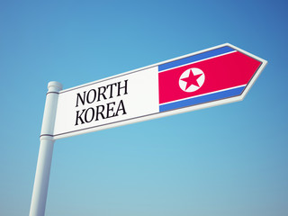 North Korea Flag Sign