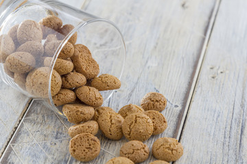 Amarettini cookies in a glass