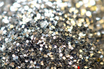 Abstract silver background. Macro