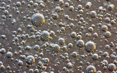 Background. Bubbles in a liquid. Macro